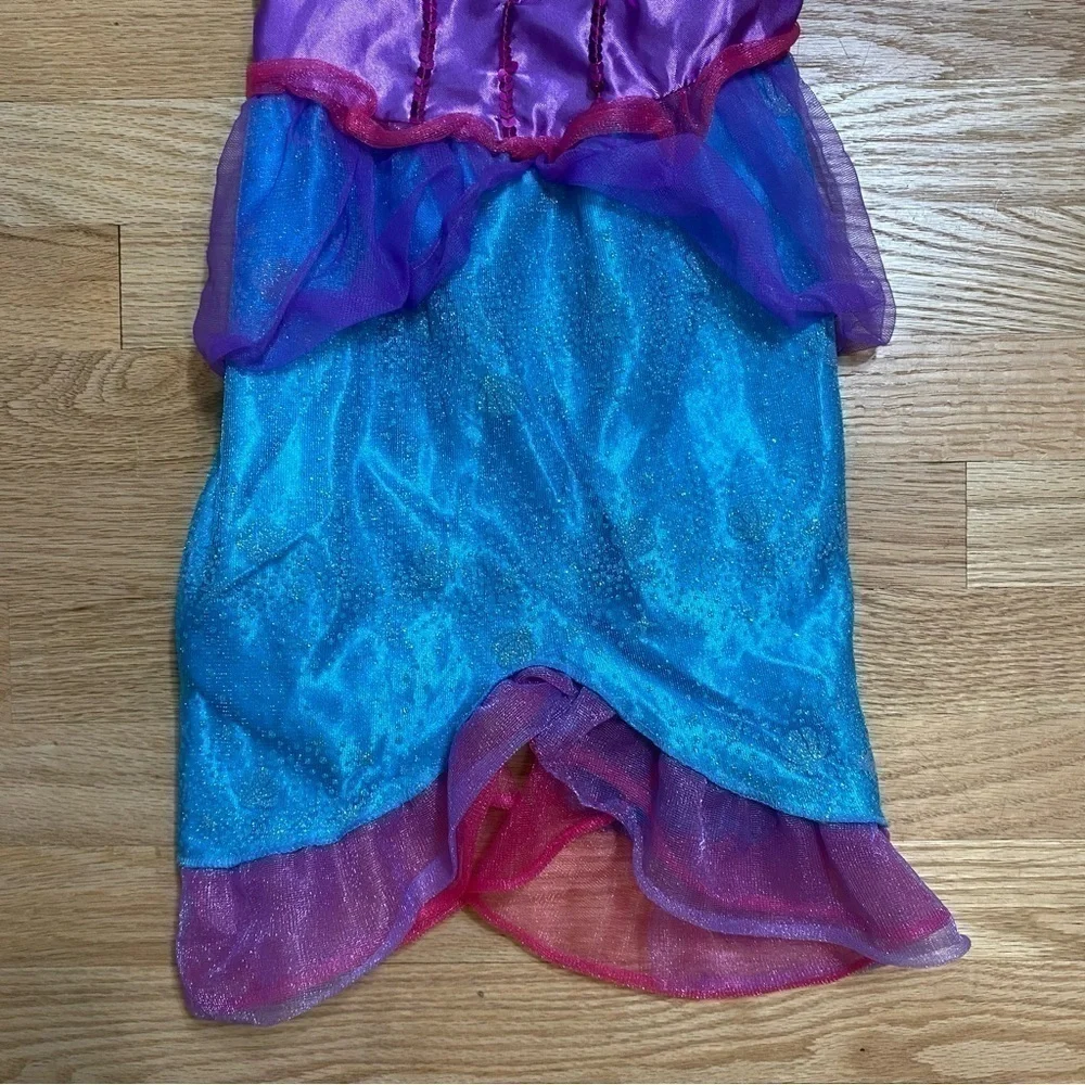 Disney Ariel Little Mermaid Dress Sz 4-6X Costume Kids Play Dress Up Blue Pink